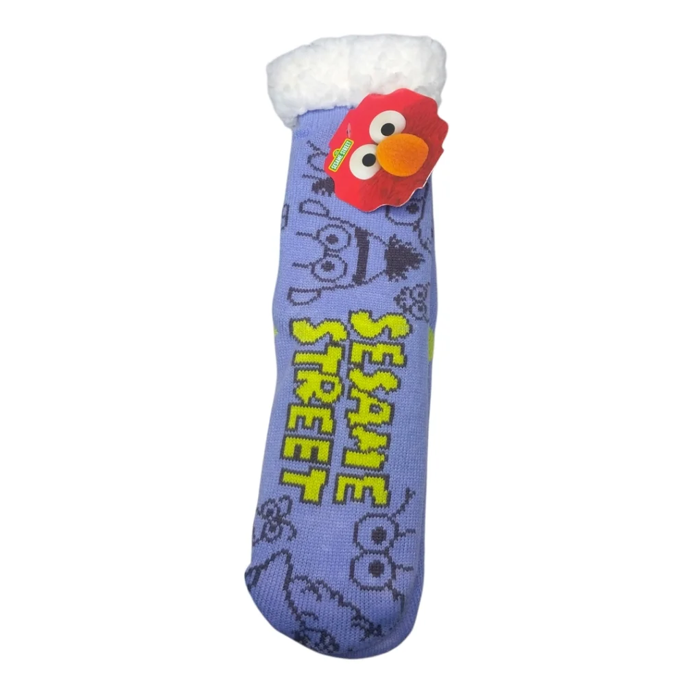 🎁 FREE with purchase- Sesame Street Sherpa Lined Gripper Bottom Slipper Socks
